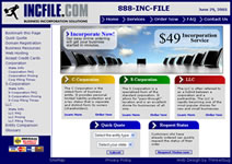 Screenshot of IncFile.com